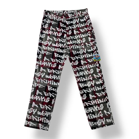 BAPE graffiti check one point relaxed fit pants - Picture 1 of 11